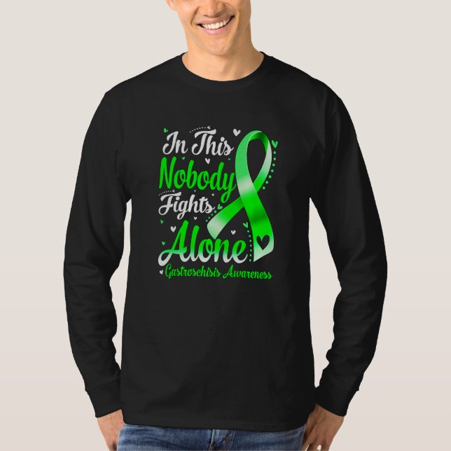 In This Family Nobody Fight Alone Gastroschisis Aw T-Shirt (Front)