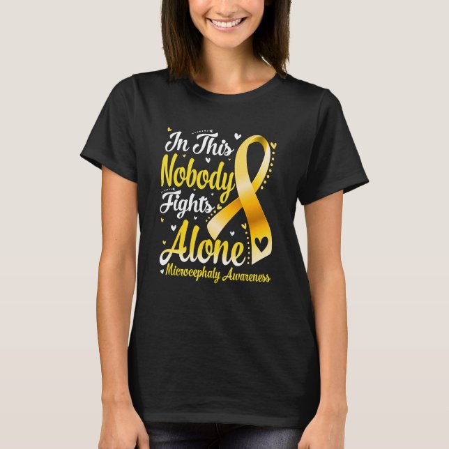 In This Family Nobody Fight Alone Microcephaly Awa T-Shirt (Front)