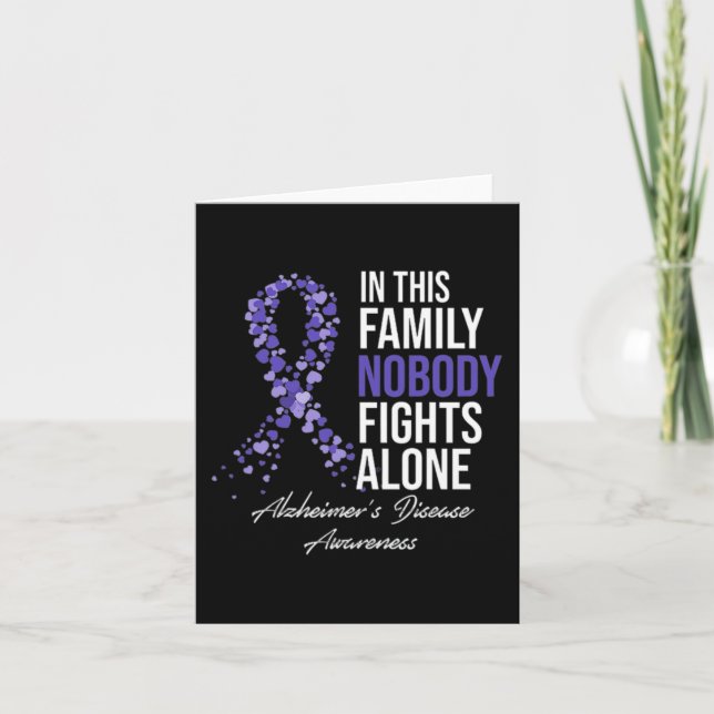 In this family nobody fights alone Alzheimer brain Card (Front)