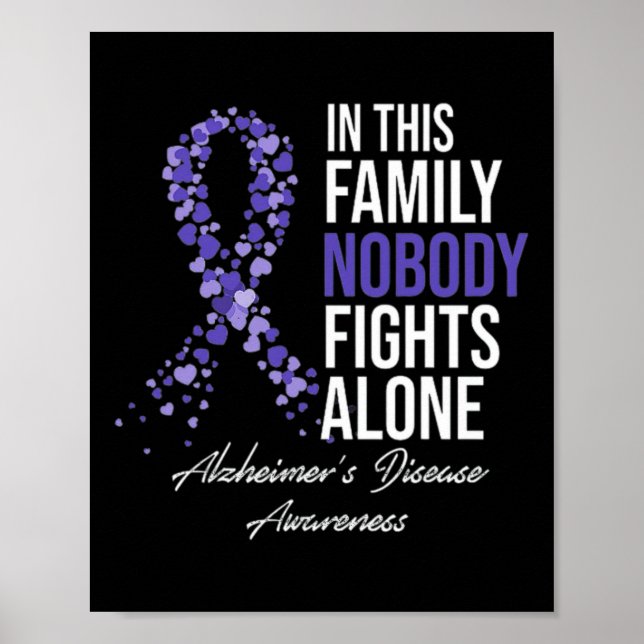 In this family nobody fights alone Alzheimer brain Poster (Front)