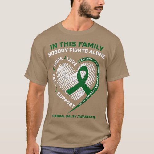 In This Family Nobody Fights Alone Cerebral T_Shirt