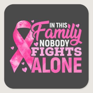 In this Family Nobody Fights Alone Square Sticker