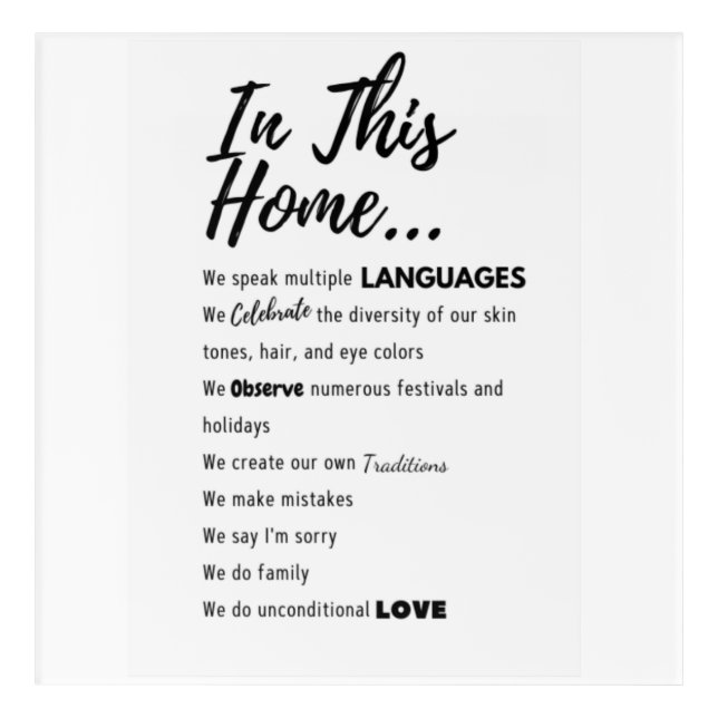 In this home wall panel, unique home wall art (Front)