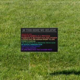 In This Home We Believe Republic Yard Sign