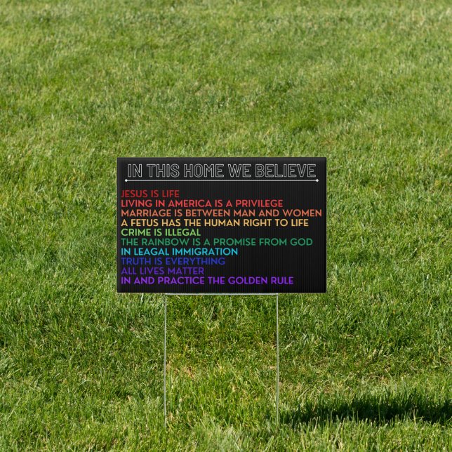 In This Home We Believe Republic Yard Sign (Insitu)