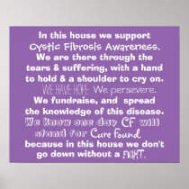 In This House - Cystic Fibrosis Poster