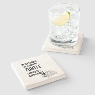 IN THIS HOUSE Funny TURTLE lovers quote Stone Coaster