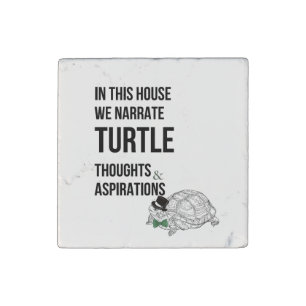 IN THIS HOUSE Funny TURTLE lovers quote Stone Magnet
