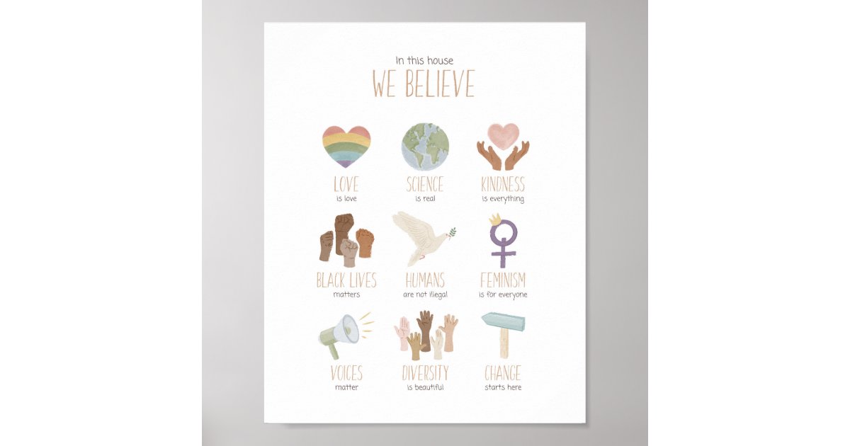 In This House We Believe Black Lives Matter Poster | Zazzle