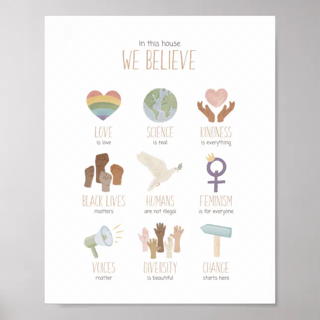In This House We Believe Black Lives Matter Poster | Zazzle