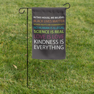 In This House.. We Believe   Diversity Garden Flag