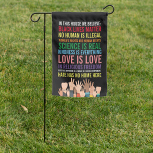 In This House We Believe   Diversity Garden Flag