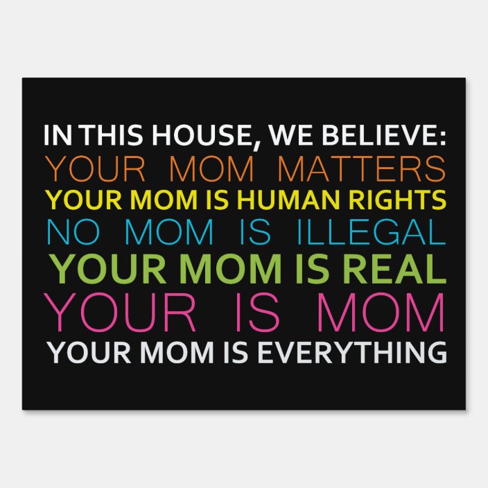 In This House We Believe In Yard Sign Meme Zazzle Com