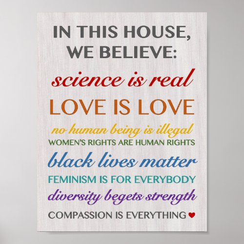 In This House We Believe Poster