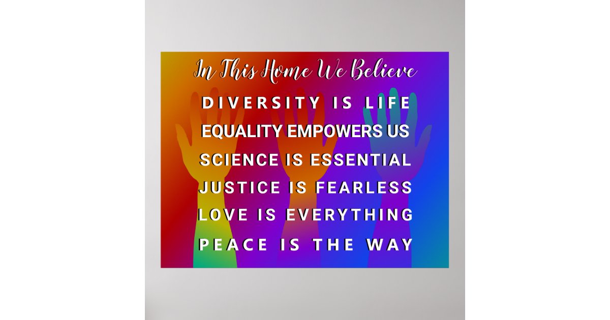 In This House We Believe Poster Zazzle