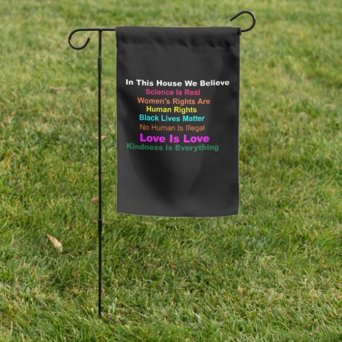 In This House We Believe Science Is Real Womens  Garden Flag