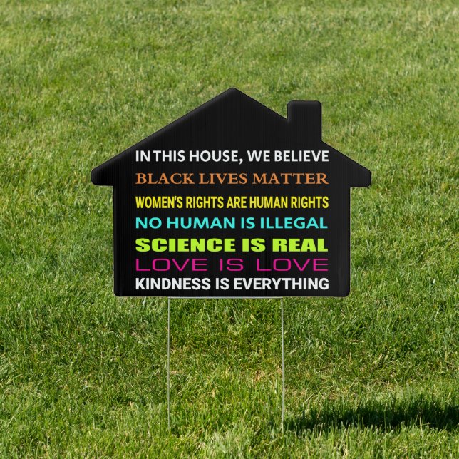 In This House, We Believe Science Is Real Women's  Sign (Insitu)