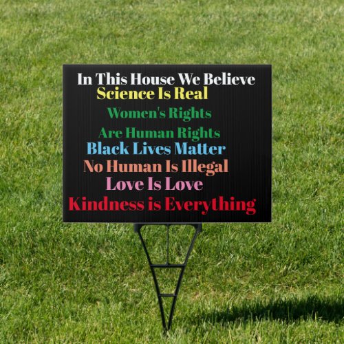In This House We Believe Science Is Real Womens  Sign
