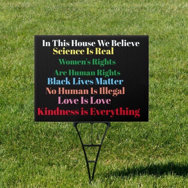 In This House, We Believe Science Is Real Women's  Sign (Insitu)