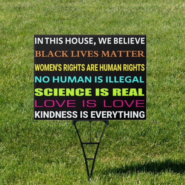 In This House, We Believe Science Is Real Women's  Sign (Insitu)
