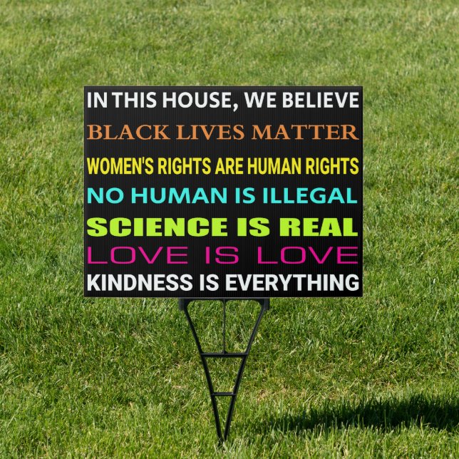 In This House, We Believe Science Is Real Women's  Sign (Insitu)