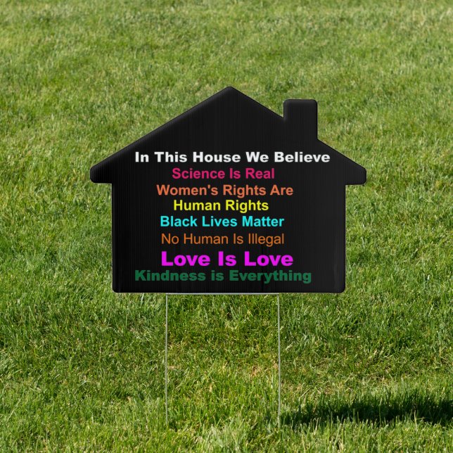 In This House, We Believe Science Is Real Women's  Sign (Insitu)