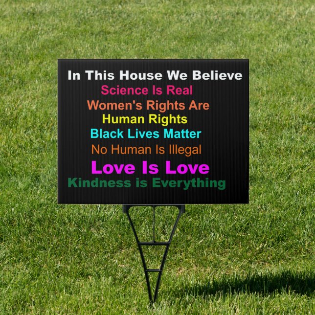 In This House, We Believe Science Is Real Women's  Sign (Insitu)