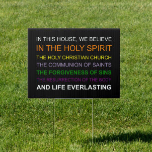 In this house, we believe sign