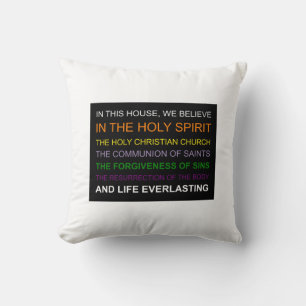 In this house, we believe throw pillow