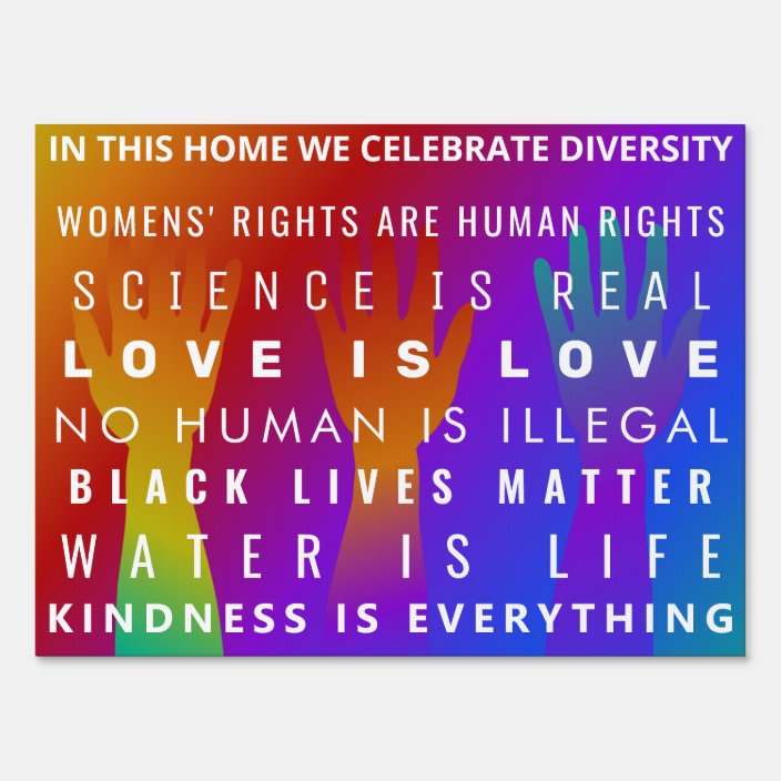 In This house We Celebrate Diversity Sign | Zazzle.com