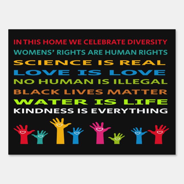 In This house We Celebrate Diversity Sign (Front)