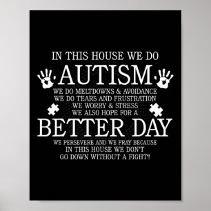 In This House We Do Autism - Autism Sign Family Su