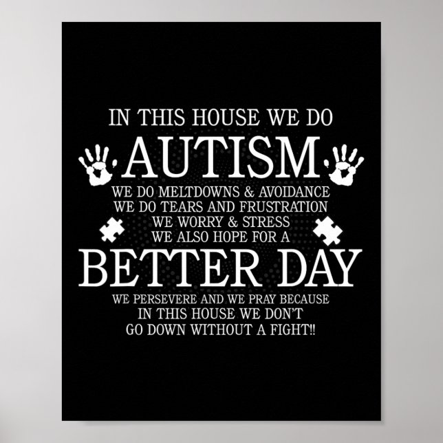 In This House We Do Autism - Autism Sign Family Su (Front)
