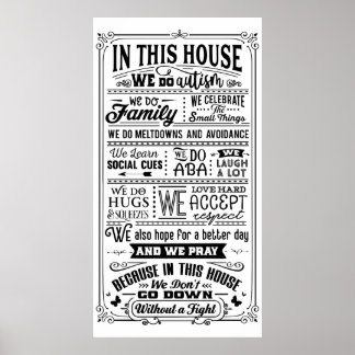 In This House We Do Autism... Poster