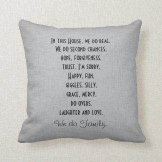 In this House We Do Family Quote Throw Pillow