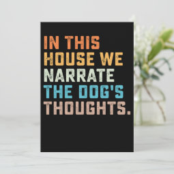 Personalized Dog Flag Sign - Up to 5 Dogs - Gift Idea For Dog Lovers - In This House We Narrate  The Dog's Thoughts