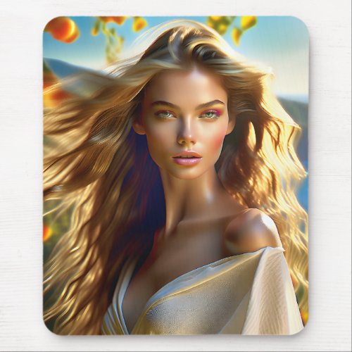 In this image the supermodel is shown in a natura mouse pad