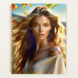 In this image, the supermodel is shown in a natura planner