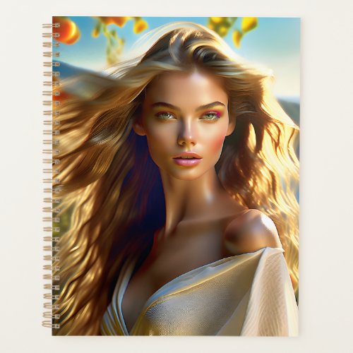 In this image the supermodel is shown in a natura planner