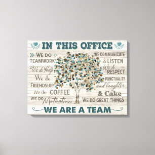 In This Office We Are Team, Office Canvas Art
