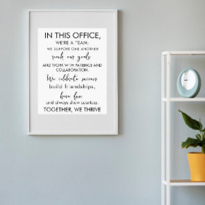 In This Office, We’re a Team – Inspirational Work Poster