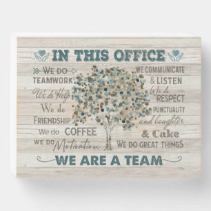 In This Office Wooden Box Sign