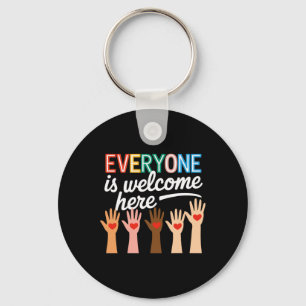 In This Room Everyone Is Welcome Here Teacher Stud Keychain