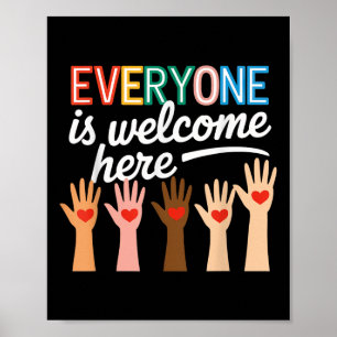 In This Room Everyone Is Welcome Here Teacher Stud Poster