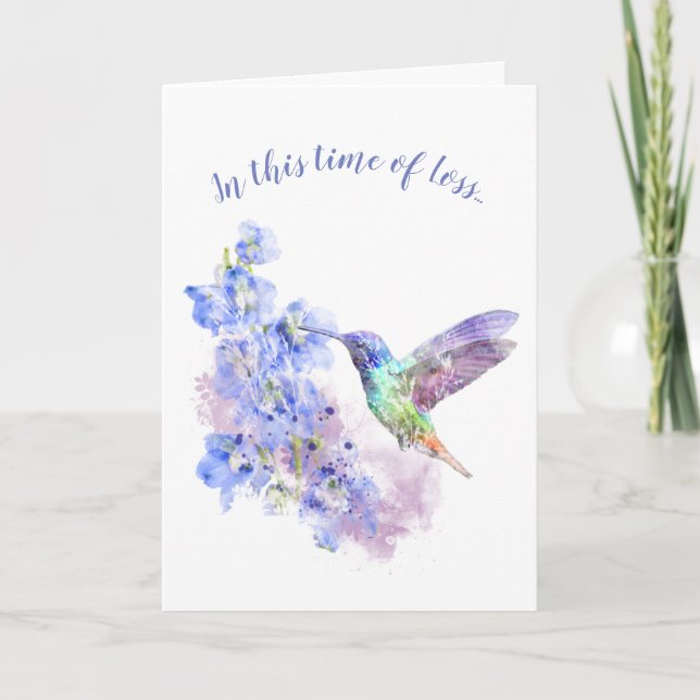 In this Time of Loss, Scripture Comfort Bird Card (Front)