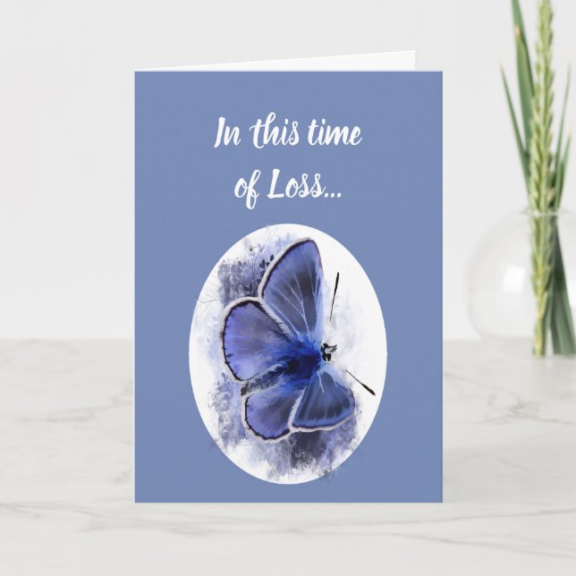 In this Time of Loss, Scripture Comfort Butterfly Card (Front)