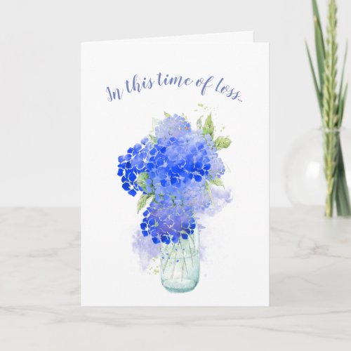 In this Time of Loss Scripture Comfort Flower Card