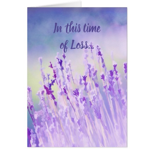 In this Time of Loss, Scripture Comfort Lavender Cards (Front)
