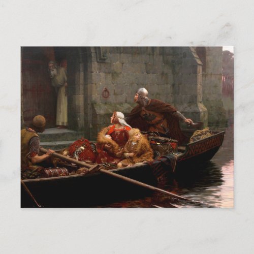 In Time of Peril c 1897 by Edmund Leighton Postcard