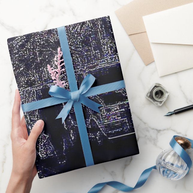 In Traffic black glossy wrapping paper (Gifting)